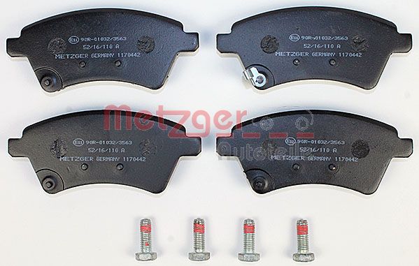 METZGER 1170442 Bremsbelagsatz, Scheibenbremse
